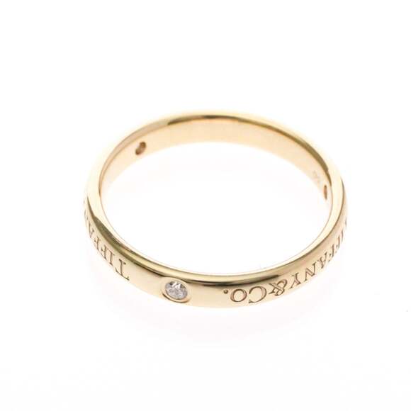 TIFFANY 18k Gold Diamond Ring - Picture 9 of 10